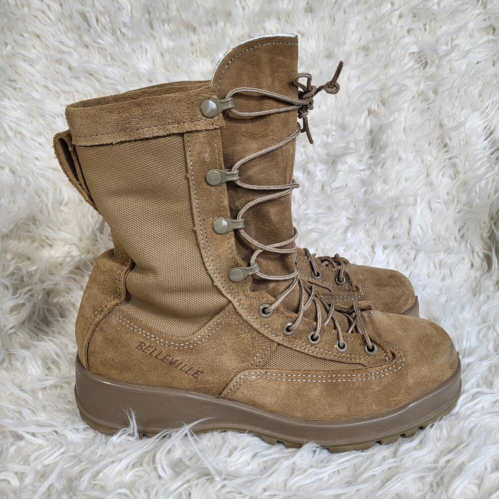 Belleville C790ST Men's 8.5 Coyote Waterproof Steel Toe Flight & Combat Boot - Picture 3 of 11